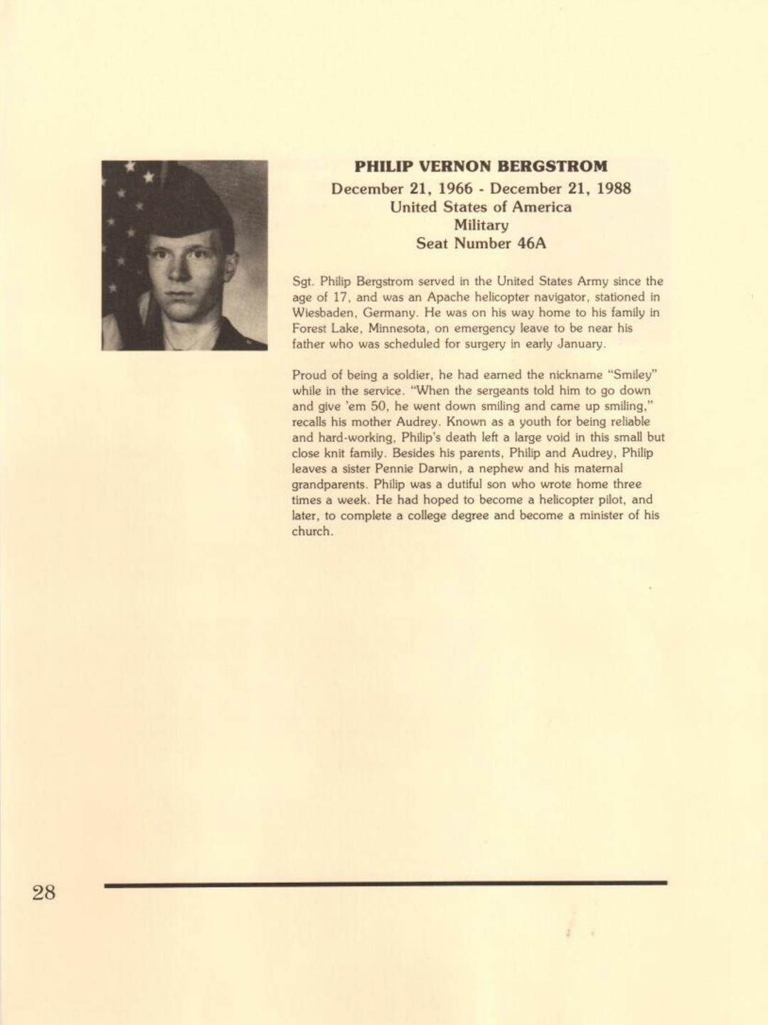 Philip Bergstrom | Pan Am 103 Lockerbie Legacy Foundation